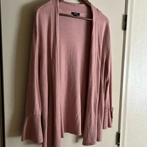 Alfani Rose Pink Sweater with bows on sleeves Size L
